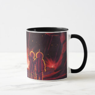 Mug Vintage de science-fiction Alien Red Planet Explos