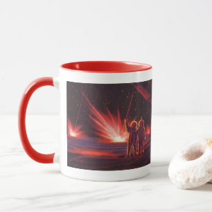 Mug Vintage de science-fiction Alien Red Planet Explos