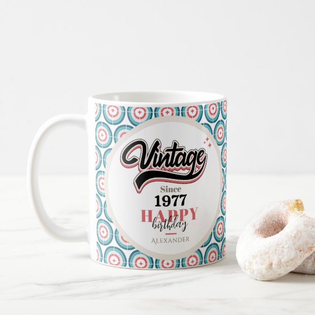 Mug Vintage depuis - 1977 (Avec donut)