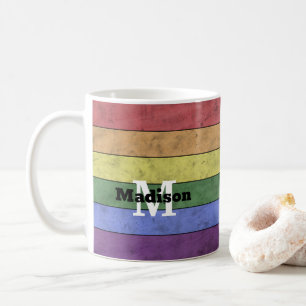 Mug Vintage drapeau LGBT orgueil écarlate arc-en-ciel 
