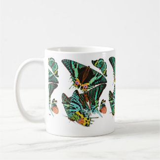 Mug Vintage E.A. Séguy's Green butterflies