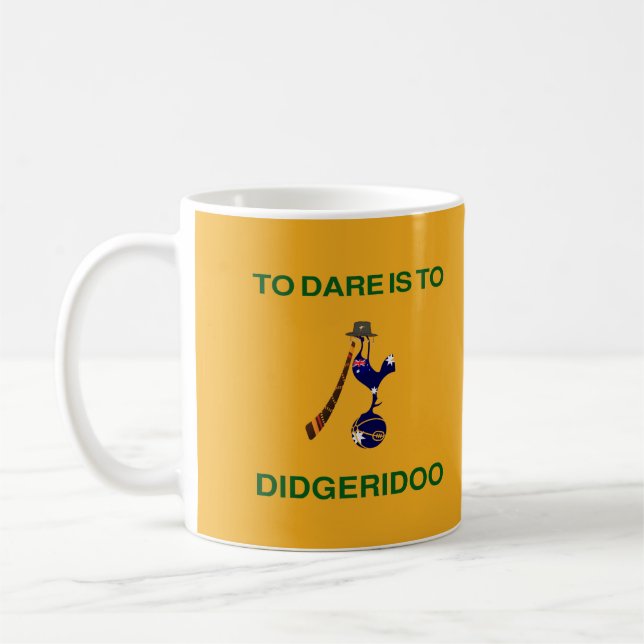Mug Vintage "Emblème sportif" avec Didgeridoo Motif (Gauche)