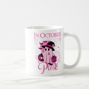 Mug Vintage En Octobre Nous Portons Nk Ribbon Ghost Ha