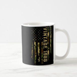 Mug Vintage Fabriqué En 1986 Drapeau Américain 40e Ann