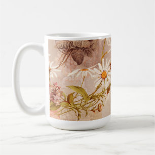Mug Vintage Faded Automne à Paris Damask Wallpaper