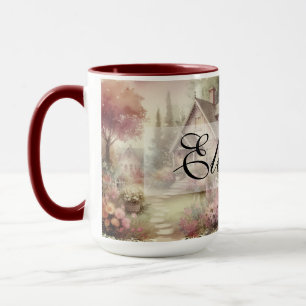 Mug Vintage Fall Scenery cottage jardin fleuri feuille