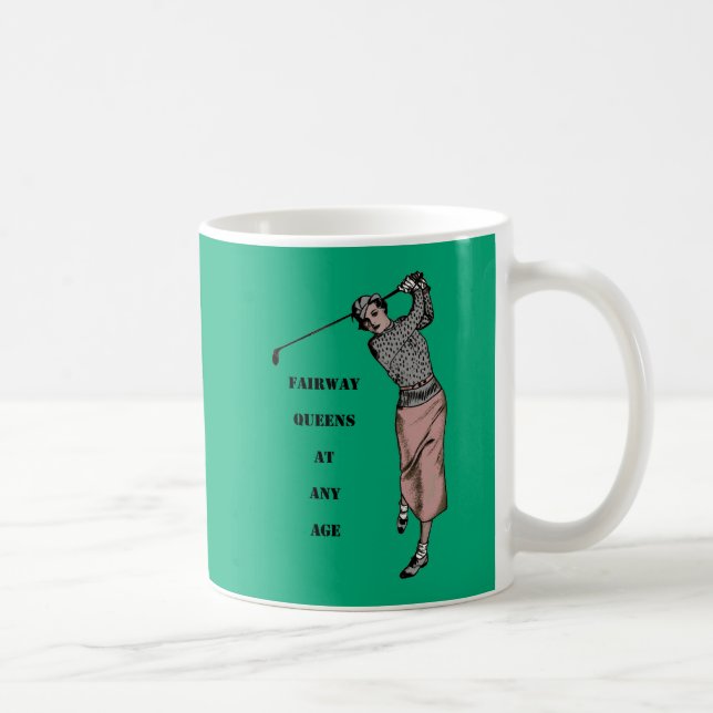 Mug Vintage Femme Golfeuse Swing Golf Club URM (Droite)