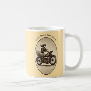 Mug Vintage femme motocycliste motocycliste porter des