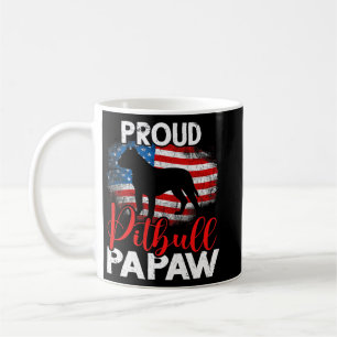 Mug Vintage fière Pitbull Chien Papaw American Flag Gr