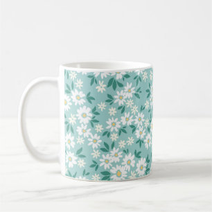Mug Vintage floral background. Seamless vintage patter