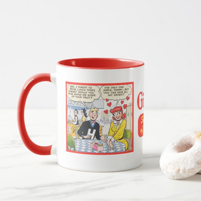 Mug Vintage Ginger Chérie. (Avec donut)