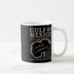 Mug Vintage Golfe Du Mexique Nom Carte Origine Depuis