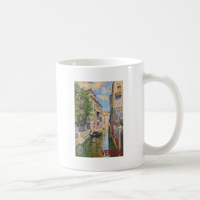 Mug Vintage Grand Canal Gondolas Venise Italie Voyage (Droite)