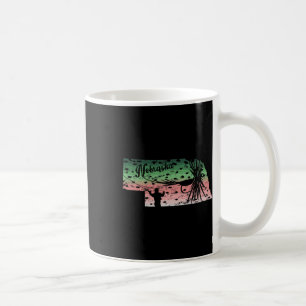 Mug Vintage Grande Mouchetée Arc-en-ciel Nebraska Cart