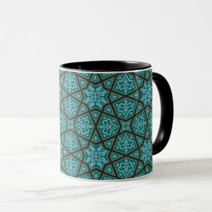 Mug Vintage gris arabe égyptien Motif géométrique