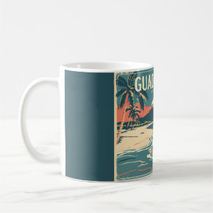 Mug vintage Guadeloupe 971 – Plage tropicale rétro