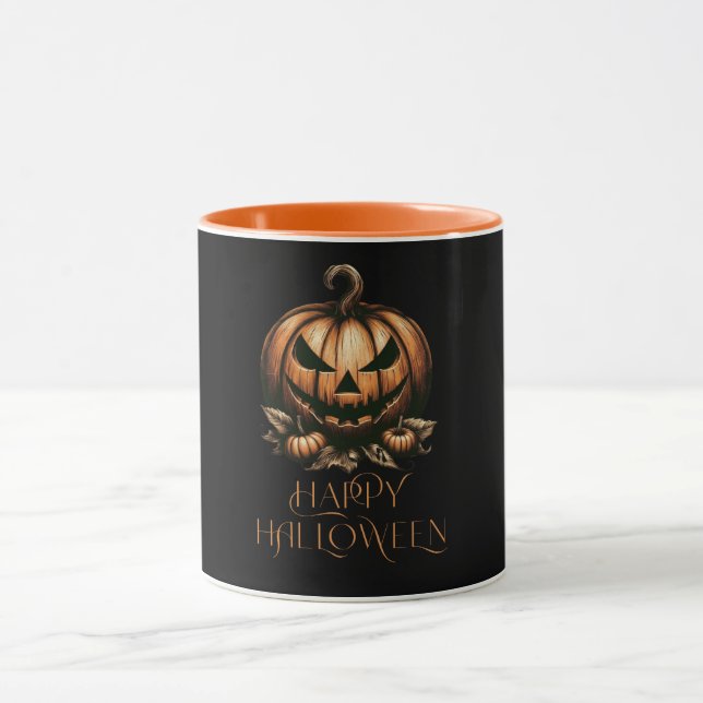 Mug Vintage heureux citrouille Halloween (Centre)