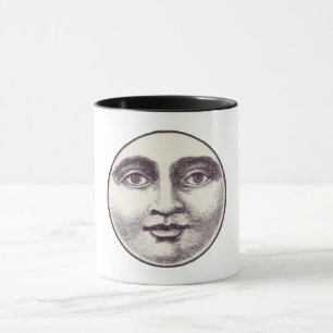 Mug Vintage homme dans la pleine lune visage lune
