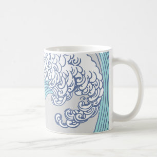 Mug Vintage japonais Ukiyo-e art de vague de surf Côte