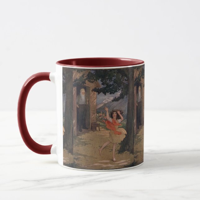 Mug Vintage Johanna Spyri Heidi des Alpes suisses (Gauche)
