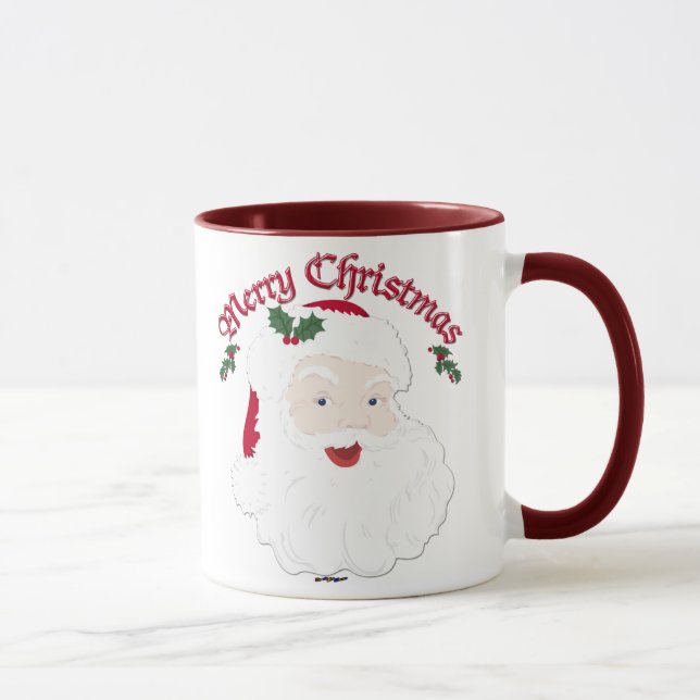 Mug Vintage Joyeux Noël Père Noël - script (Droite)