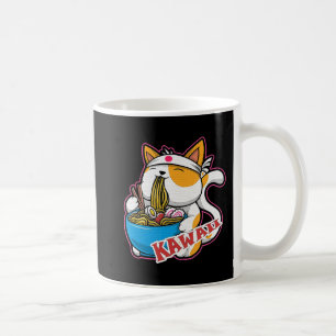 Mug vintage kawaii chat manger ramen anime retro Japan