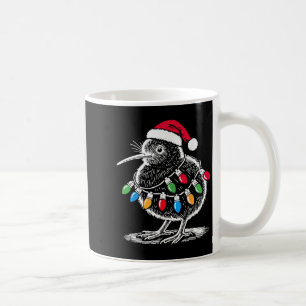 Mug Vintage Kiwi Bird Santa Hat Noël Lumière Birdin