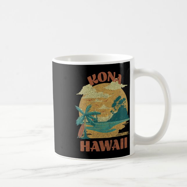 Mug Vintage Kona Beach Hawaii Surf Hawaiian Surf (Droite)