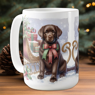 Mug Vintage Labrador Retriever Christmas Chien chiot