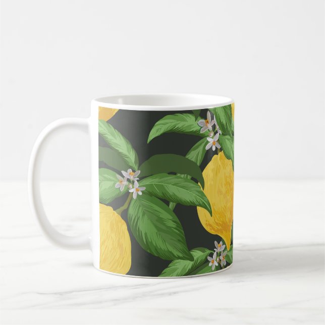 Mug Vintage Lemon Tropical Motif (Gauche)