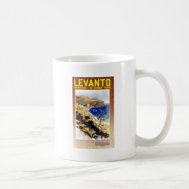 Mug Vintage Levanto Genova Italie Tourisme (Droite)