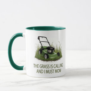 Mug Vintage L'herbe appelle et je dois mow drôle