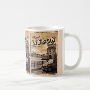 Mug Vintage lisbon portugal cadeaux de voyage et souve