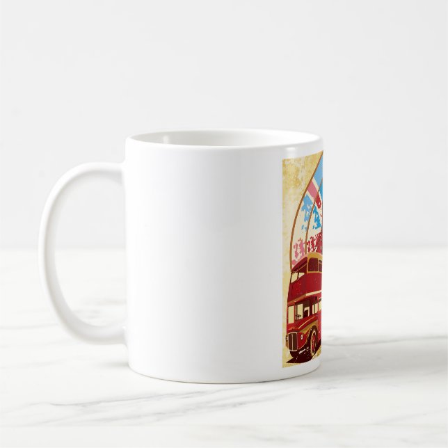 Mug Vintage London Red Double Decker Bus (Gauche)
