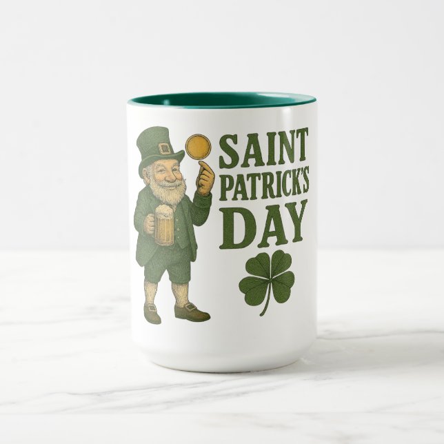 Mug Vintage, lutin Saint Patrick's Day  (Centre)