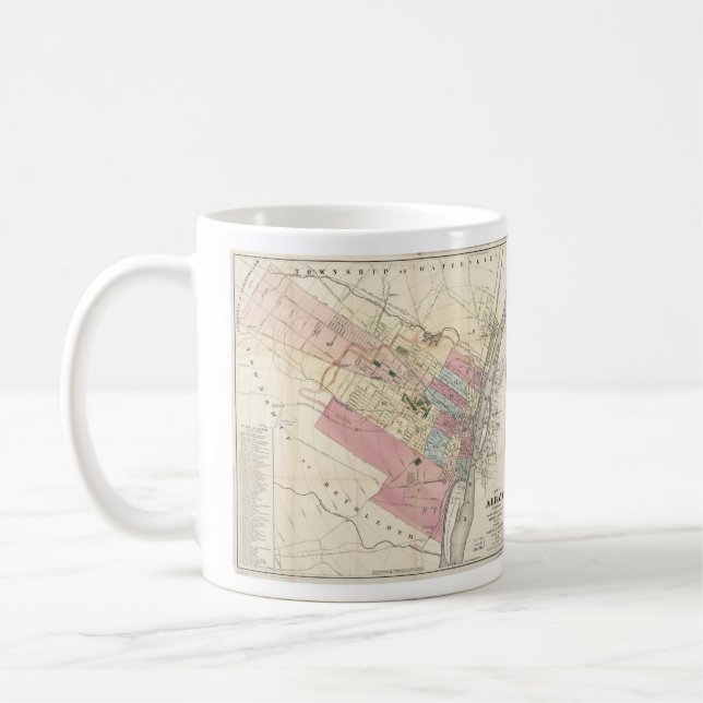 Mug Vintage Map of Albany (Gauche)