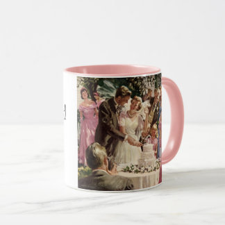 Mug Vintage Mariage Mariée Groom Les jeunes mariés cou
