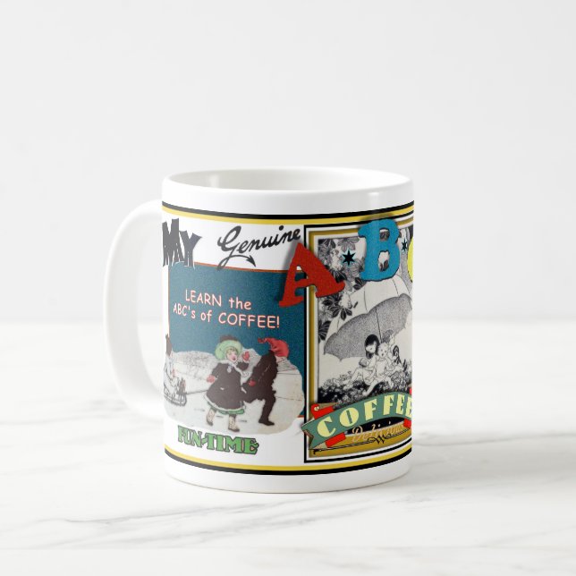 Mug VINTAGE marque 'MY ABC'S COFFEE' (Devant gauche)