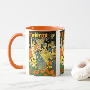 Mug Vintage Mère Oie Lecture Livres aux enfants