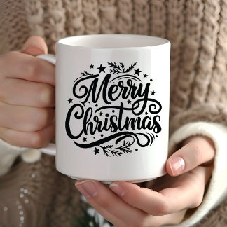 Mug Vintage Merry Christmas - Festive and Elegant