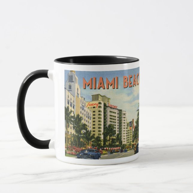 Mug Vintage Miami Beach Collin’s Avenue (Gauche)