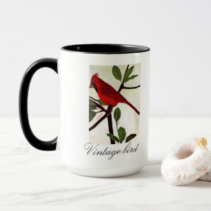 Mug Vintage mignon coloré Oiseau et feuillage