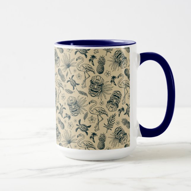 Mug Vintage Motif tropical (Droite)
