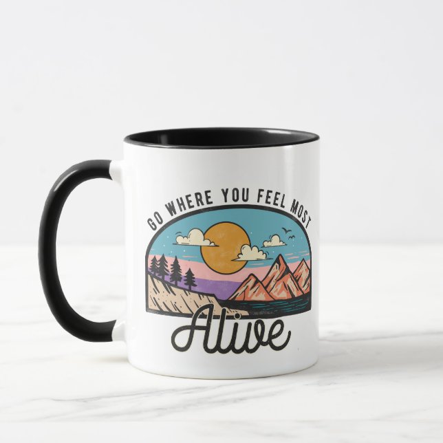 Mug Vintage Mountain Adventure (Gauche)