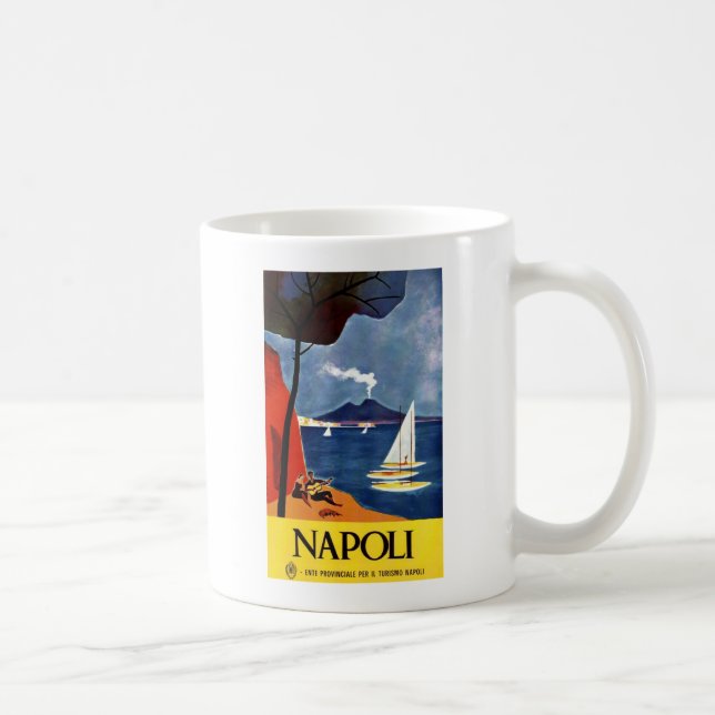 Mug Vintage Napoli Voyage Amour Romance (Droite)