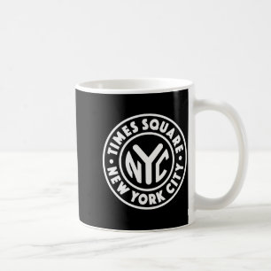 Mug Vintage New York City Circle Times Square Blanc