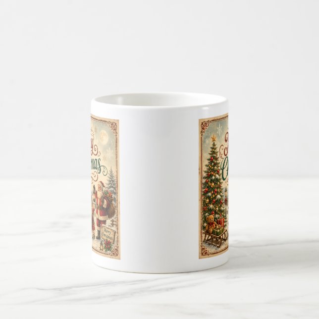 mug vintage Noël enfants  (Centre)