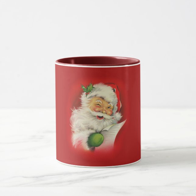 Mug Vintage Noël Père Noël (Centre)