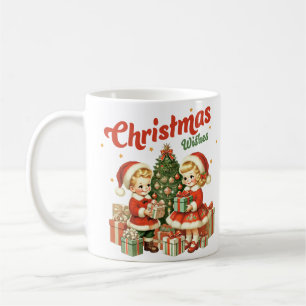 Mug Vintage Noël souhaite aux enfants des cadeaux