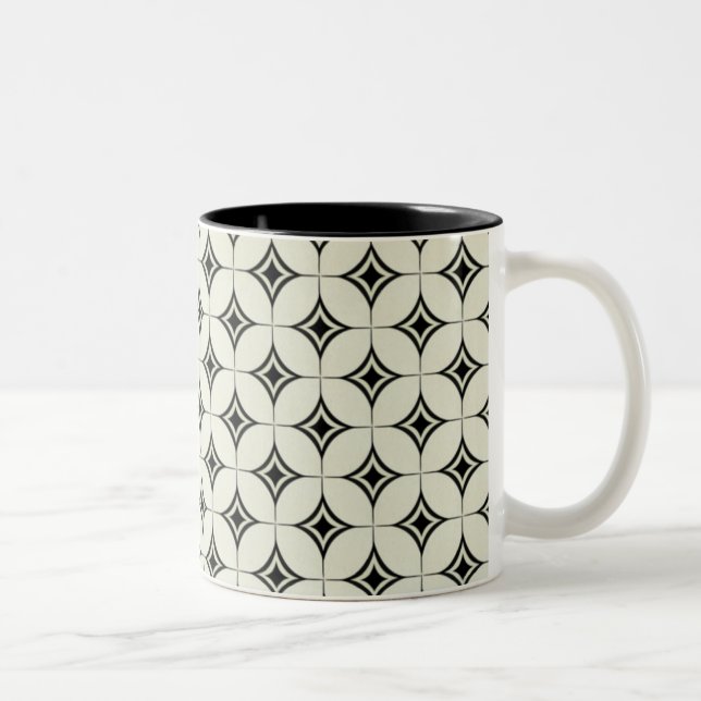 Mug vintage, noir et blanc (Droit)